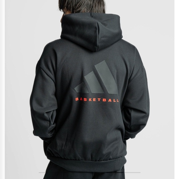 ADIDAS BASKETBALL Black HOODIE size XL - Picture 3 of 9